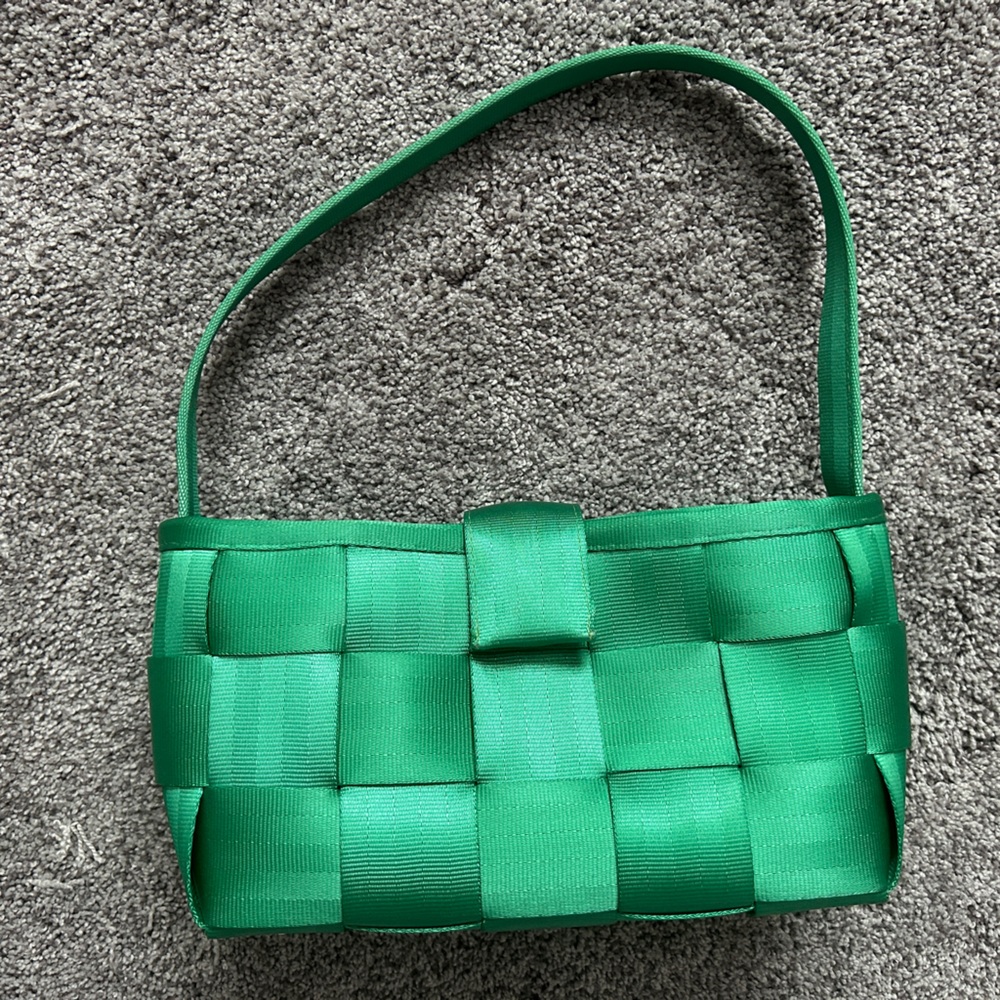 Harvey’s VINTAGE Emerald Green Satchel